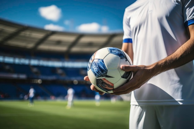 Fußballspieler im Stadion