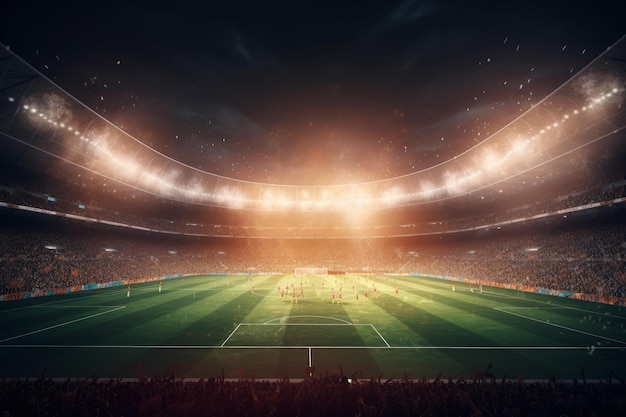 Fußballstadion im manager generate ai Premium-Foto