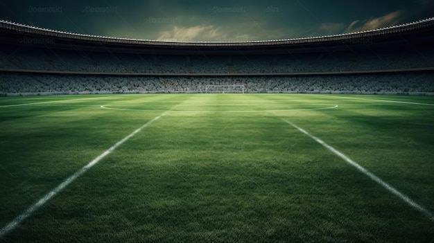 Fußballstadion mit vielen leeren Plätzen
