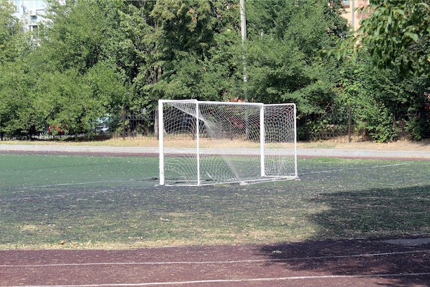 Fußballtor im Stadion.