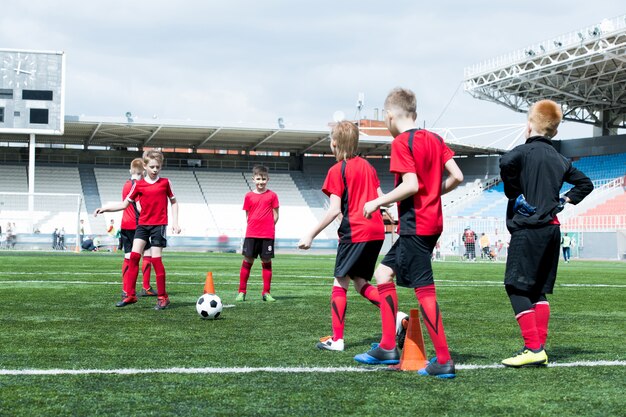 Fußballtraining im Stadion