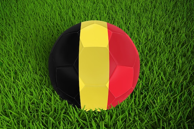 Fußballweltmeisterschaft mit belgischer Flagge