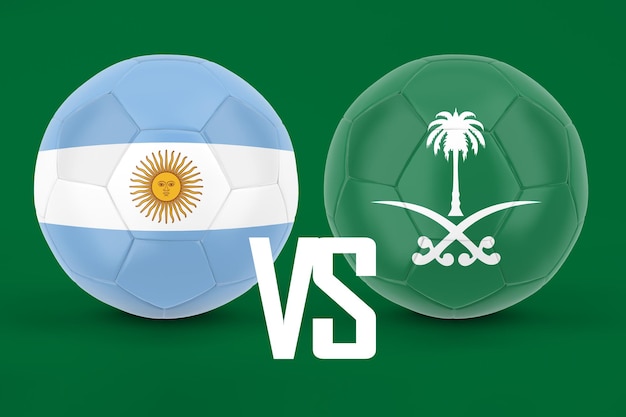 Fußballweltmeisterschaft zwischen Argentinien und Saudi-Arabien