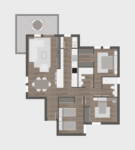 Fußbodenplan