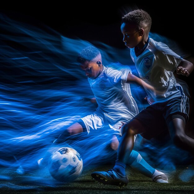 Foto el fútbol el rey del deporte álbum de fotos visuales lleno de momentos dentro del corazón de la cultura del fútbol