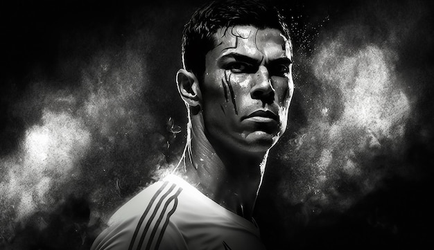 Foto el futbolista de moda cristiano ronaldo ai generó arte.