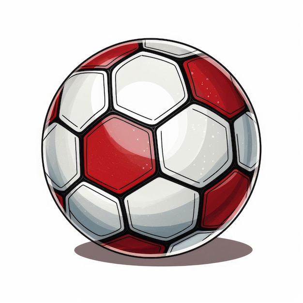 Futebol bola de futebol estilo desenho animado único fundo branco gerado por IA