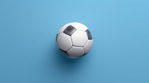 futebol com fundo azul