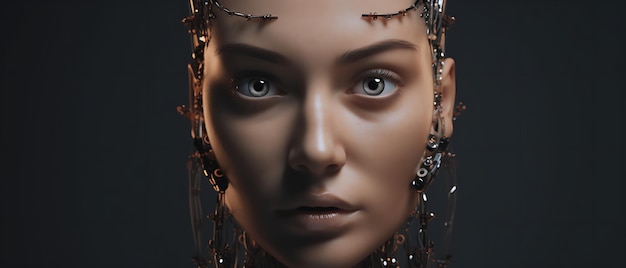 Futur cyber woman ai intrincada relación entre la humanidad y el concepto de IA