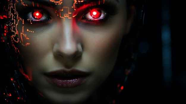 Futur cyber woman ai intrincada relación entre la humanidad y el concepto de IA