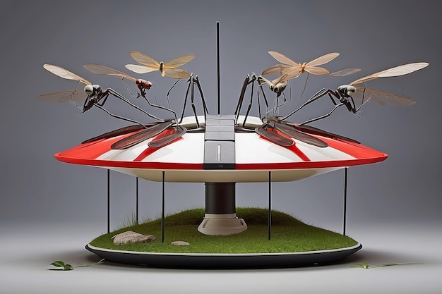 Futurisitc fantasía diseño creativo de control de mosquitos en la casa