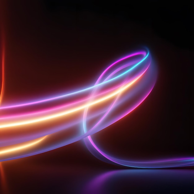 Futurista abstracto fondo colorido con luces eléctricas brillantes de neón