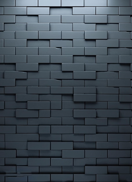 Foto futurista de alta tecnología fondo oscuro con una estructura de bloques rectangular textura de la pared ingenio
