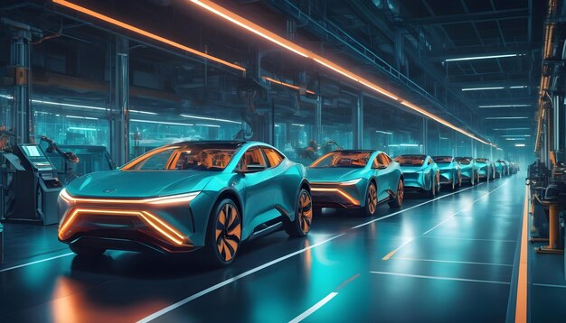 Futurista esporte elétrico carro rápido e pacotes de baterias transporte de alto desempenho futuro 6