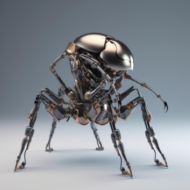 Futurista o fantástico robot parecido a un insecto generativo de IA
