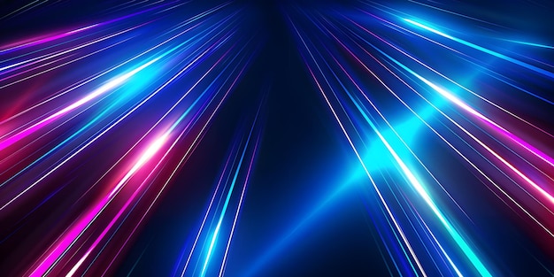 Futurista púrpura tecnología fluorescente abstracta fondo de línea azul