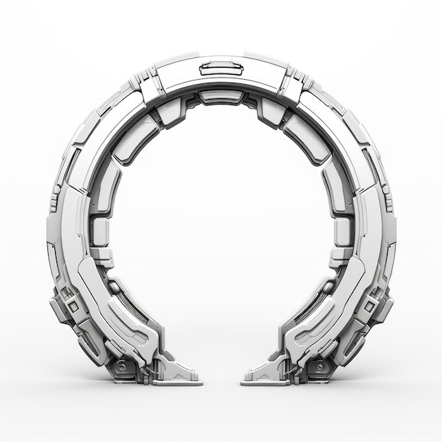 Futurista ronda portal puerta ciencia túnel ciencia ficción tecnología diseño espacio brillante círculo brillante