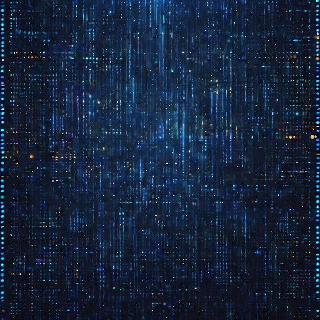 Futurístico puntos azules fondo abstracto fallo de fondo código binario dañado