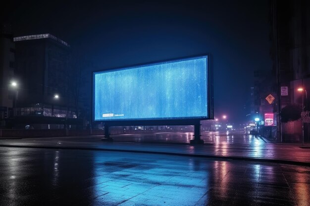 Futuristische Billboard-Mockup und Außenwerbung