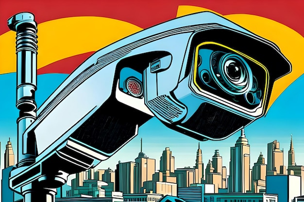 Futuristische CCTV-Kamera