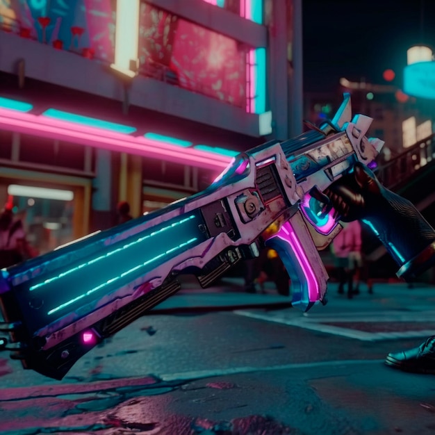 Futuristische Cyberpunk-Waffen