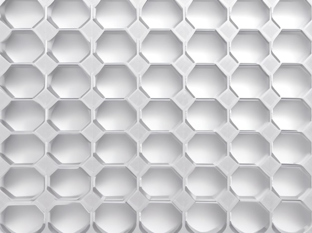 Futuristische Eleganz 3D Honigstockmosaik auf weißem Hintergrund