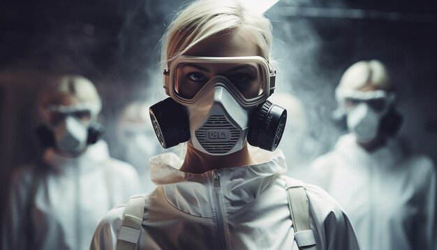 Futuristische Epidemie-Fotoshootings. Kreatives Maskendesign für die Zukunft
