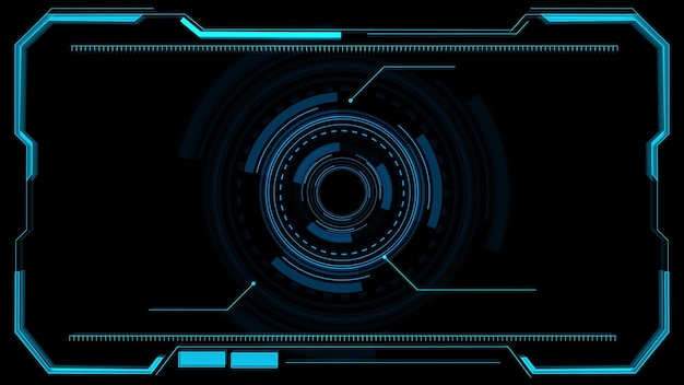 Futuristische Headsup-Anzeige Cyberpunk Benutzeroberflächenoberfläche