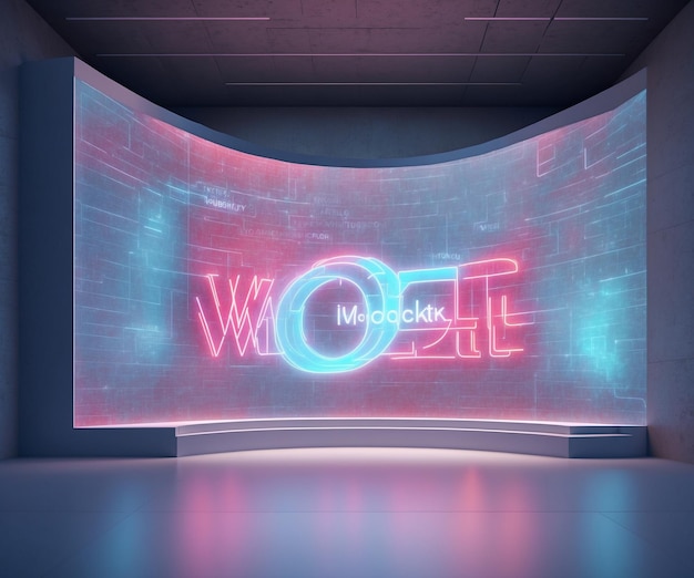 Futuristische holographische Wand Ein Einblick in das Design von morgen