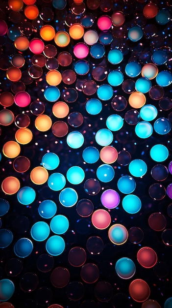 Futuristische Kreise, die mehrfarbige Zündung leuchten.