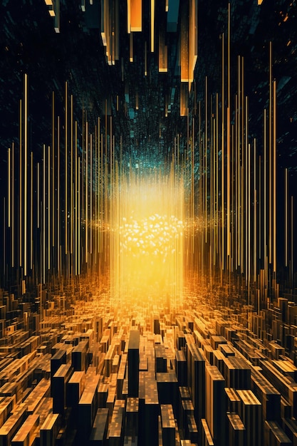 Futuristische Prism City KI-Generative