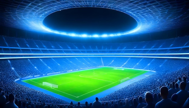 Futuristische Sportstadien Meisterschaft Fußball Fußball Hintergrund 26