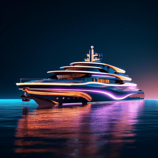 Foto futuristische yacht