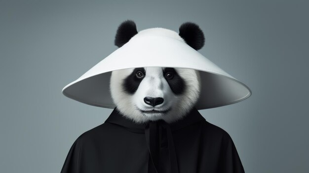 Foto futuristischer realismus panda hat kreativagentur sydney