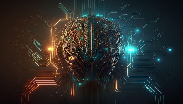 Futuristisches Cyberspace-Konzept Abstrakte künstliche Intelligenz Generative KI