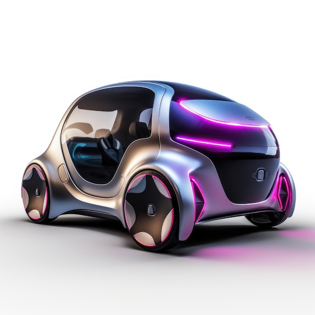 Futuristisches Design-Miniauto im isolierten Hintergrund