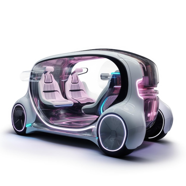 Futuristisches Design-Miniauto im isolierten Hintergrund