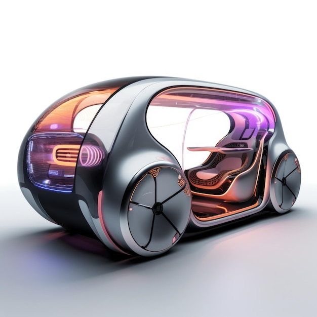 Futuristisches Design-Miniauto im isolierten Hintergrund