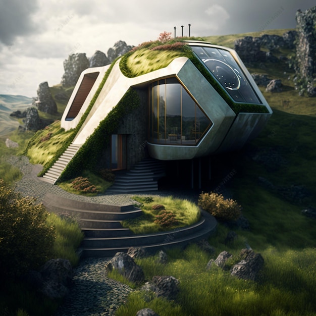 Futuristisches Ökologiehaus Haus 1