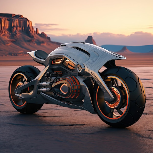 futuristisches Motorrad