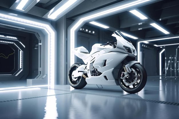 Futuristisches Motorradkonzept-Designbild durch generative KI