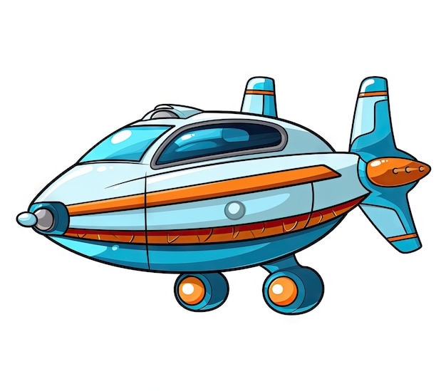 Foto futuristisches raumschiff scifi außerirdisches ufo-fahrzeug auf weißem hintergrund hyperrealistische cartoon-illustration