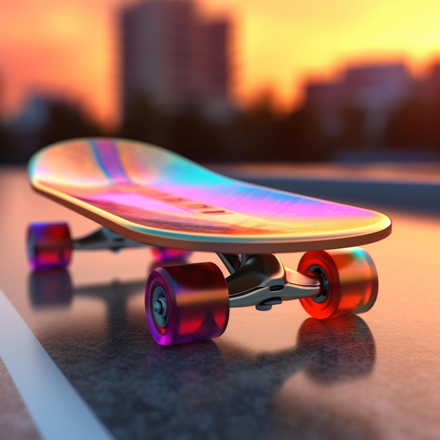 futuristisches Skateboard