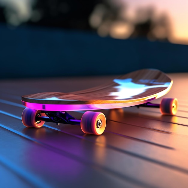 futuristisches Skateboard