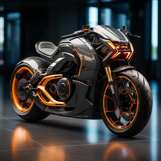 futuristisches und cooles Motorrad