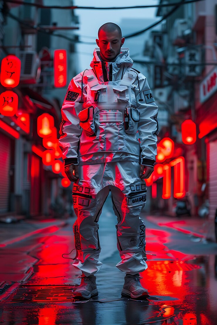 Foto futuro da moda com cyber desbloqueando o poder da tecnologia e do estilo para as tendências de alta moda