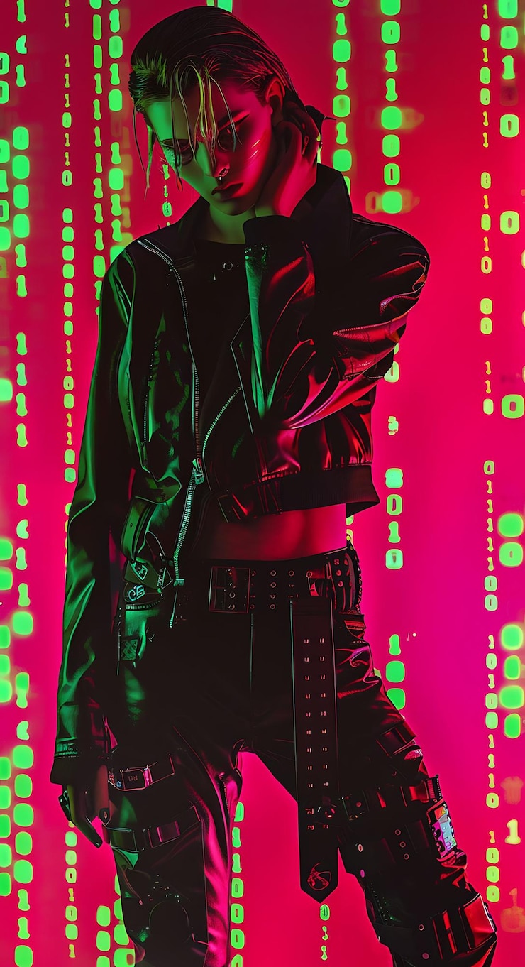 Foto futuro da moda com cyber desbloqueando o poder da tecnologia e do estilo para as tendências de alta moda