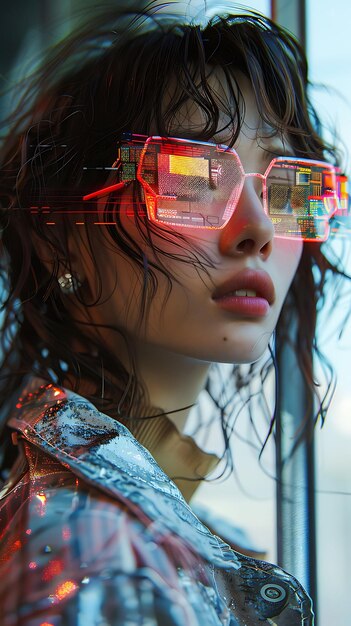 Foto futuro da moda com cyber desbloqueando o poder da tecnologia e do estilo para as tendências de alta moda