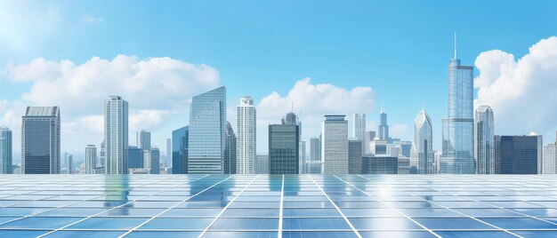 Futuro de la energía sostenible con paneles solares urbanos