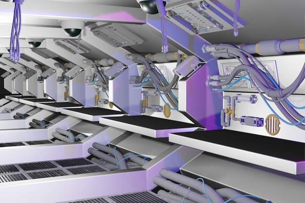 Futuro espaço scifi 3D